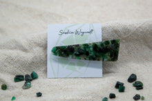 Load image into Gallery viewer, Emerald Rock Resin Hair Clip Barrette | Triangle Clip
