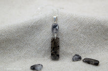Load image into Gallery viewer, Tourmalinated Quartz With Resin Necklace  | Silver Plated | Sterling Silver
