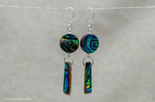 Load image into Gallery viewer, Abalone Shell Hook Earrings | Silver Plated | Sterling Silver
