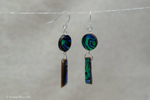 Load image into Gallery viewer, Abalone Shell Hook Earrings | Silver Plated | Sterling Silver
