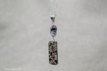 Load image into Gallery viewer, Tourmalinated Quartz With Resin Necklace  | Silver Plated | Sterling Silver
