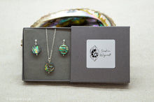 Load image into Gallery viewer, Abalone Shell Necklace and Earrings Gift Set | Silver Plated | Sterling Silver
