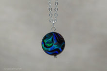 Load image into Gallery viewer, Abalone Shell Circle Necklace | Silver Plated | Sterling Silver
