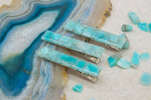 Load image into Gallery viewer, Amazonite Resin Hair Clip Barrette Set
